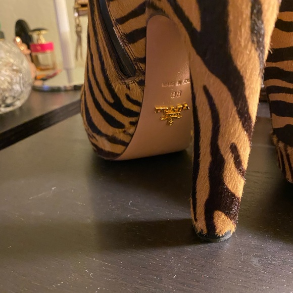 PRADA horse hair tiger pattern boots. - Picture 10 of 10
